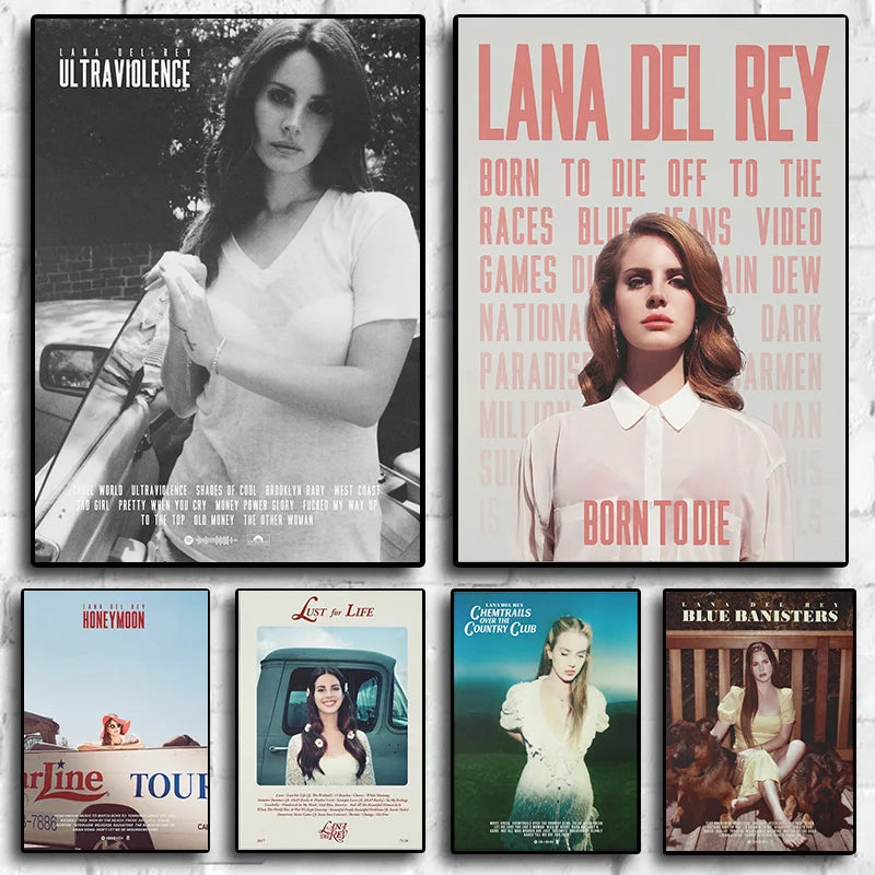 Lana Del Rey Hot Music Album Poster Canvas Painting Art Home Wall Decor Picture No Frame - Rap Hip Hop Posters For Living Room