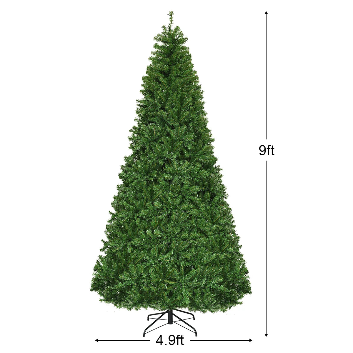 9Ft Pre-Lit Artificial Christmas Tree Premium Hinged w/ 1000 LED Lights & Stand