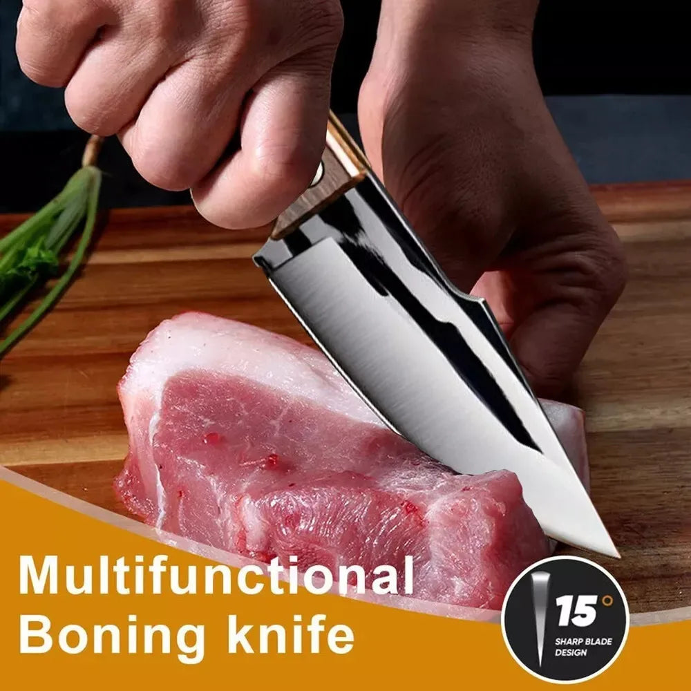 3pcs Multipurpose Knife Set, Outdoor Bone Removal Special Knife, Stainless Steel