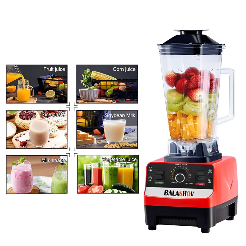 2000W Heavy Duty Commercial Blender Stationary Mixer Food Processor Ice Smoothies