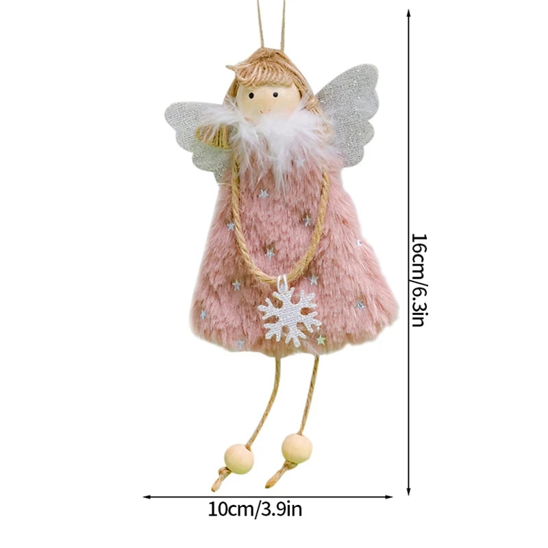 Christmas Decoration 2025 Christmas Tree Angel Hanging Pendants Hanging Ornaments Cute Angel Xmas Supplies Navidad Decor