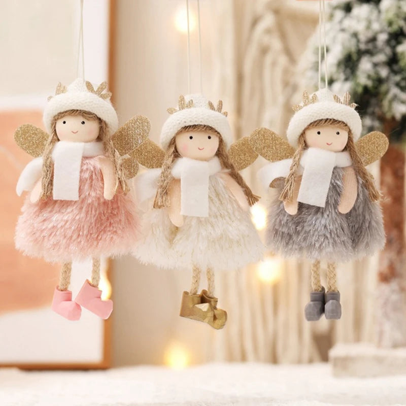 Christmas Decoration 2025 Christmas Tree Angel Hanging Pendants Hanging Ornaments Cute Angel Xmas Supplies Navidad Decor