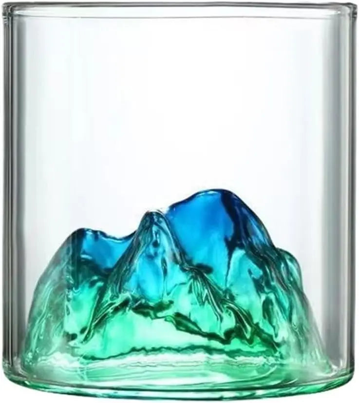 3D Landscape Cup Wine Whiskey Beer Tea Coffee Cup Glassware Mountain Crystal Glass