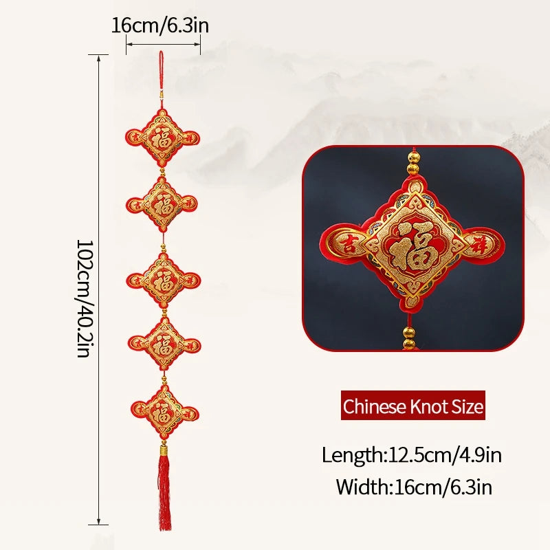 Chinese New Year 2025 Decorations Chinese Spring Festival Hanging Pendant Door Wall Ornament Traditional Chinese Room Decoration