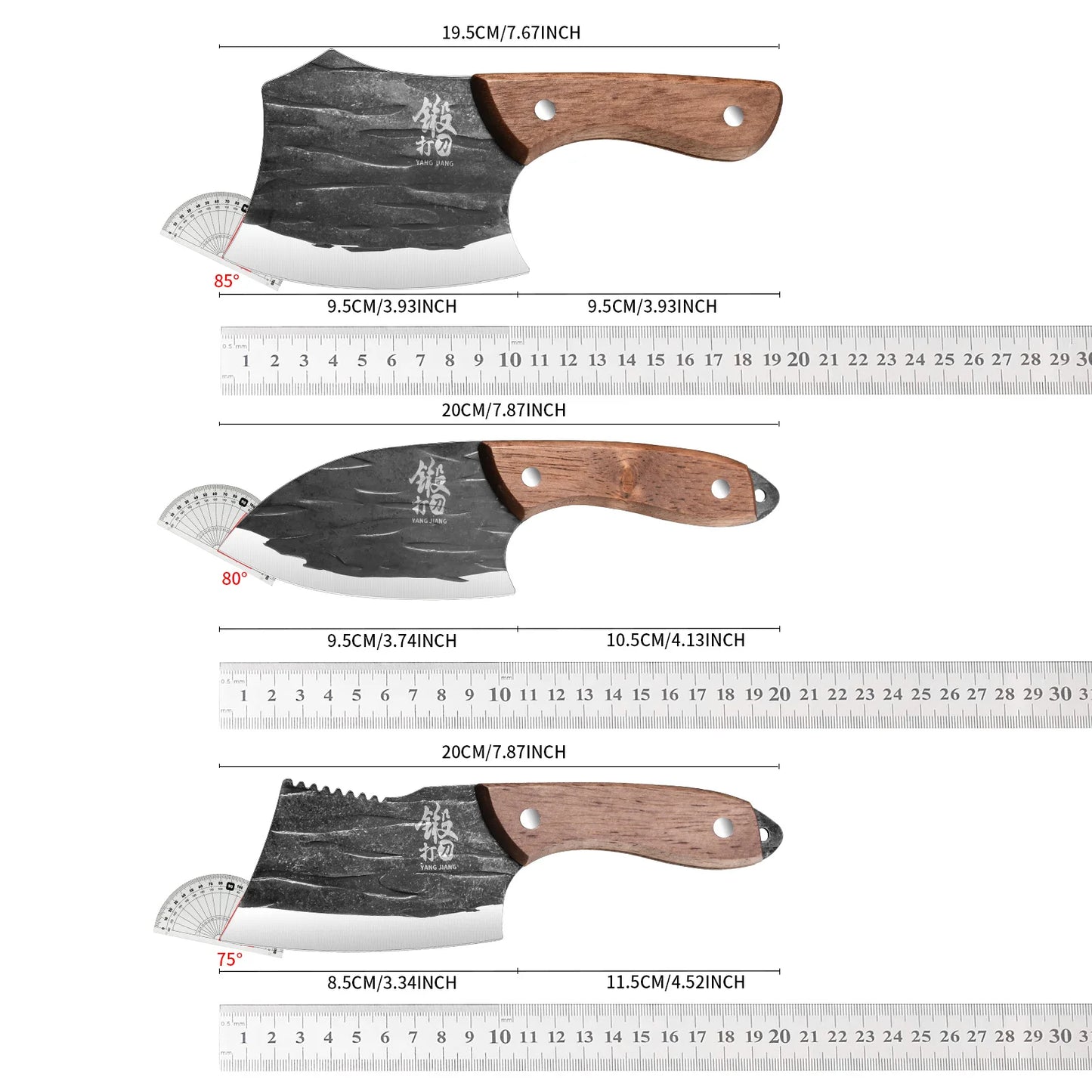3-Piece Multi-Purpose Kitchen Knife Set - Serrated Utility Knives for Meat and Vegetable Slicing, girly kitchenware