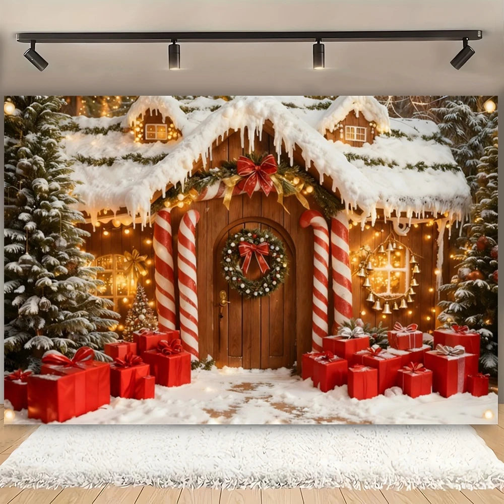 Merry Christmas Decorative Background Arched Xmas Tree Winter 2025 Christmas Indoor Photography Backdrop Photo Studio Props