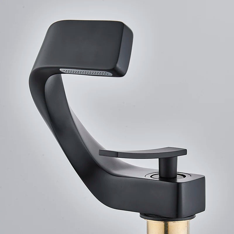 Single Handle Single Hole Fashion Wash Basin Sink Faucet Hot and Cold Bathroom Faucet Deck-mounted Faucet