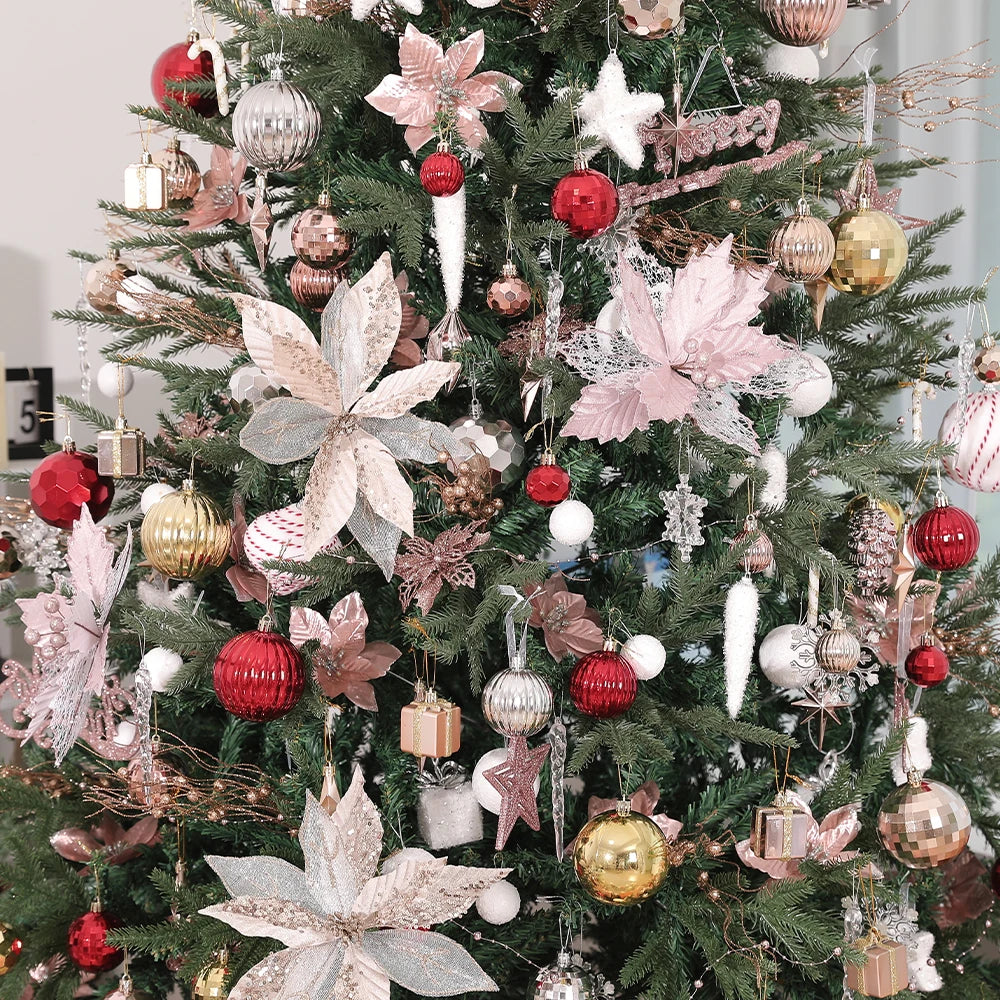 30Pcs Christmas Balls 4-8CM Hanging Ball Christmas Tree Pendant Ornaments for Home Party Decor 2026 New Year Navidad Accessories