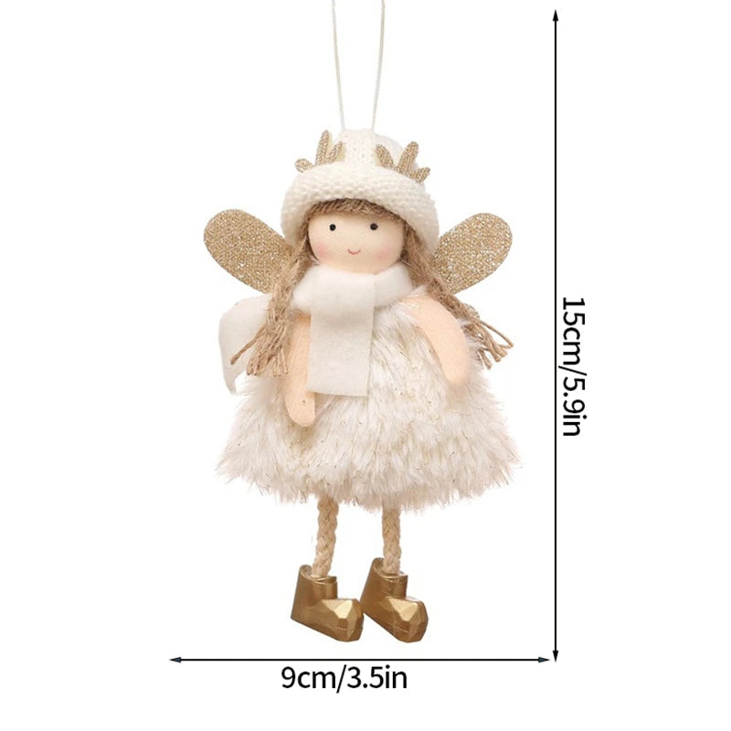Christmas Decoration 2025 Christmas Tree Angel Hanging Pendants Hanging Ornaments Cute Angel Xmas Supplies Navidad Decor