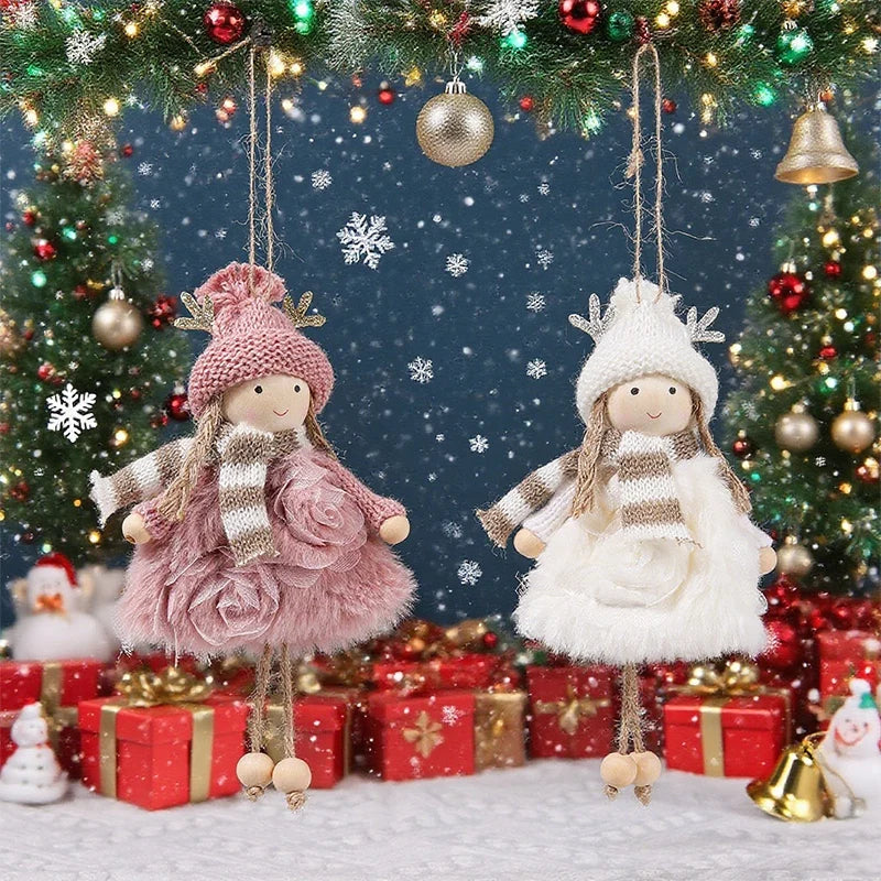 Christmas Decoration 2025 Christmas Tree Angel Hanging Pendants Hanging Ornaments Cute Angel Xmas Supplies Navidad Decor