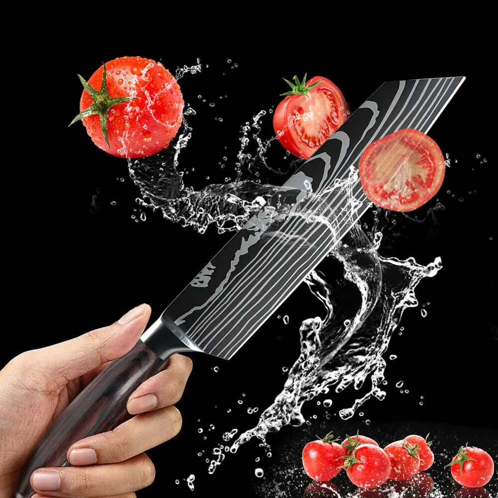 MDHAND 8 Inch Japanese Kiritsuke Knife German High Carbon Stainless Steel Ultra Sharp Meat Fish Sushi Kitchen Chef's Knife