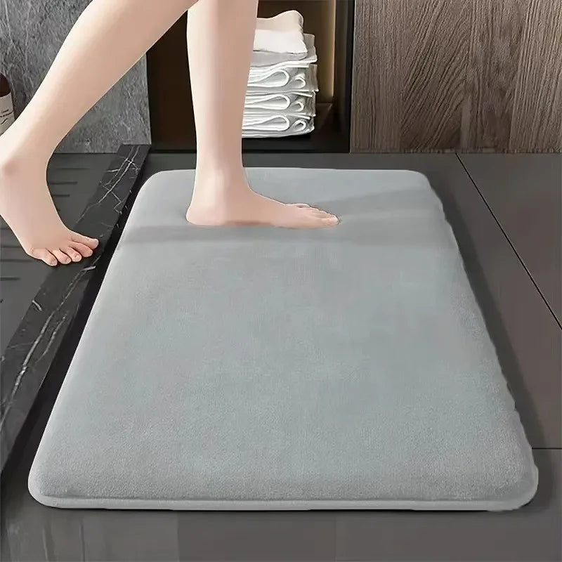 Absorbent Floor Mat Non Slip Bath Mat Anti Slip Coral Velvet Bathroom Floor Mat Door Mat Home Decoration
