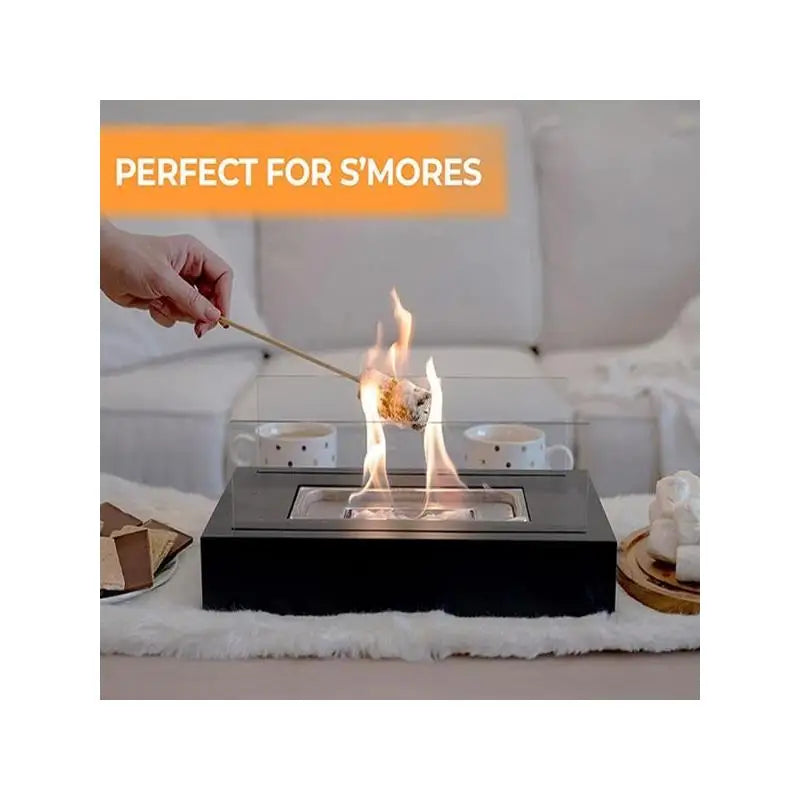 Portable Tabletop Smokeless Bio Ethanol Fireplace - Compact Fire Pit for Indoor and Outdoor Use