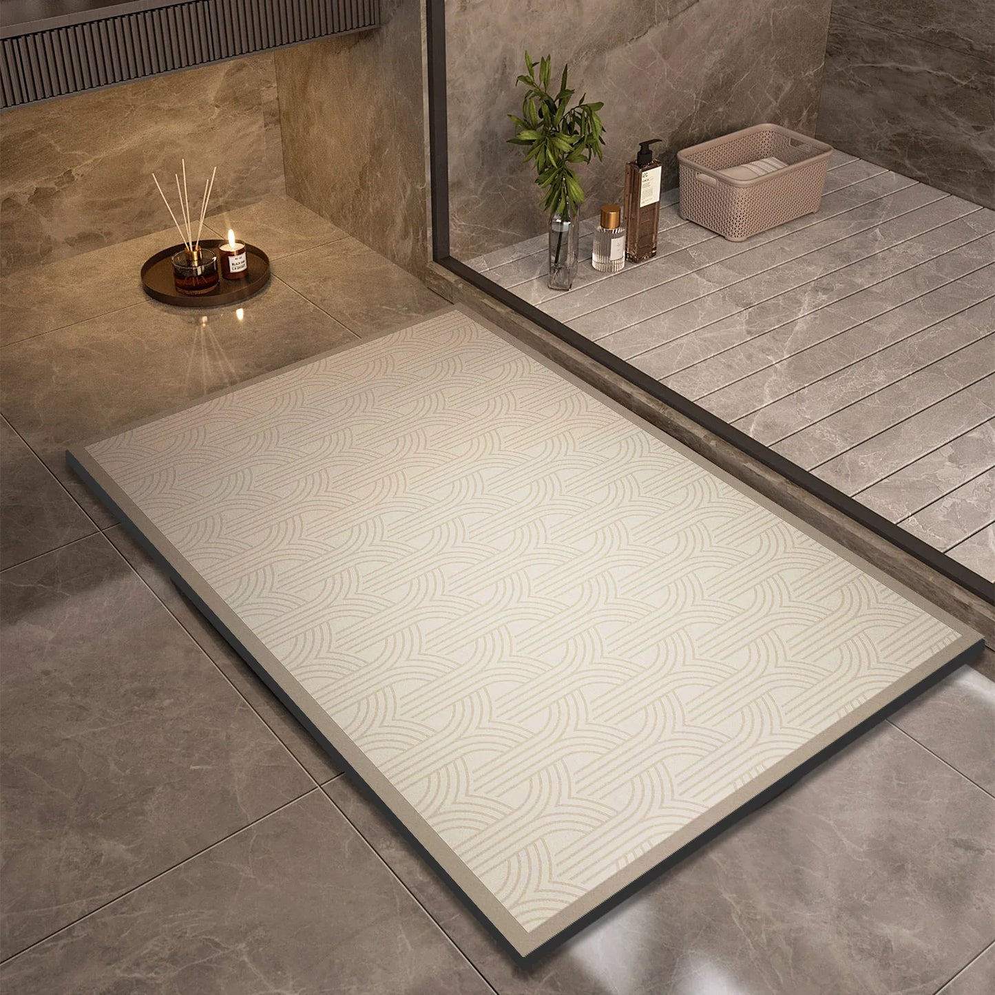 Super Absorbent Bath Mats Bathroom Anti Slip Shower Foot Mat Quick Dry Bathtube Carpet Toilet Rug Doormat Washable