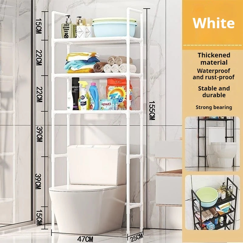 Floor Standing Storage Rack For Bathroom Increases Space Saving Multi Story Bathroom