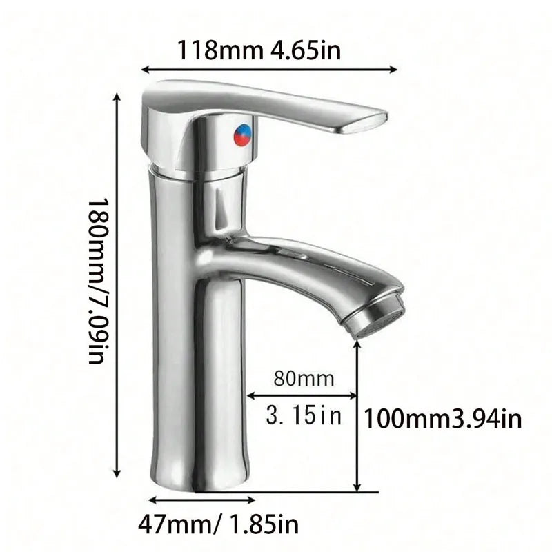1PC Bathroom Faucets Hot and Cold Mixer Faucets Vanity Bathroom Kitchen Deck Mounted Bathroom Sink Faucets