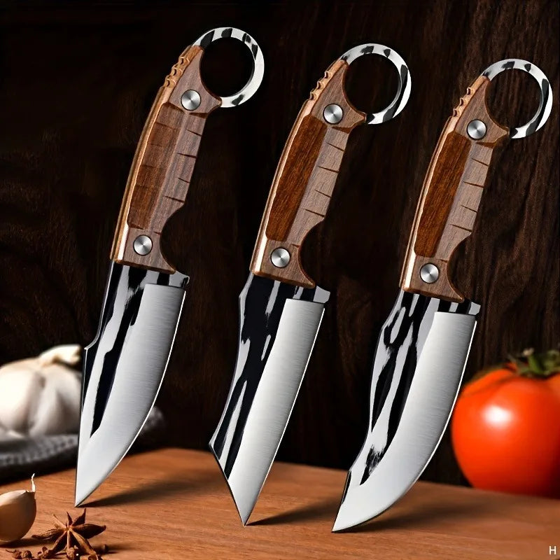 3pcs Multipurpose Knife Set, Outdoor Bone Removal Special Knife, Stainless Steel