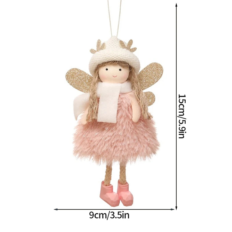Christmas Decoration 2025 Christmas Tree Angel Hanging Pendants Hanging Ornaments Cute Angel Xmas Supplies Navidad Decor