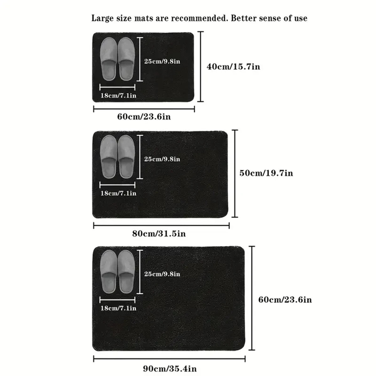 3D Non Slip Bathroom Mat Bath Mats Absorbent Doormat Carpet Cobblestone Embossed Door Floor Mat