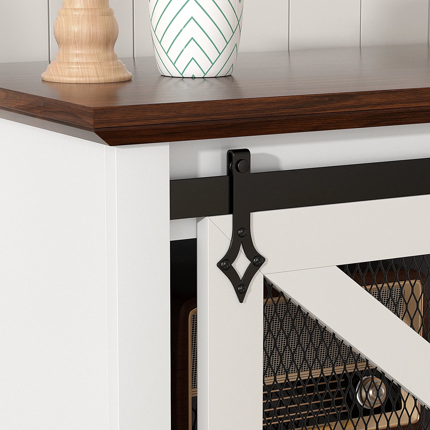 TV Stand for TVs up to 60’’ with Fireplace,Farmhouse Entertainment Center w/26’’ Electric Fireplace