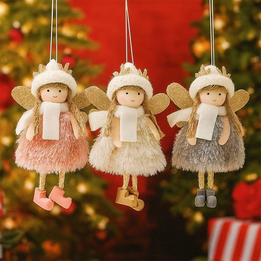 Christmas Decoration 2025 Christmas Tree Angel Hanging Pendants Hanging Ornaments Cute Angel Xmas Supplies Navidad Decor