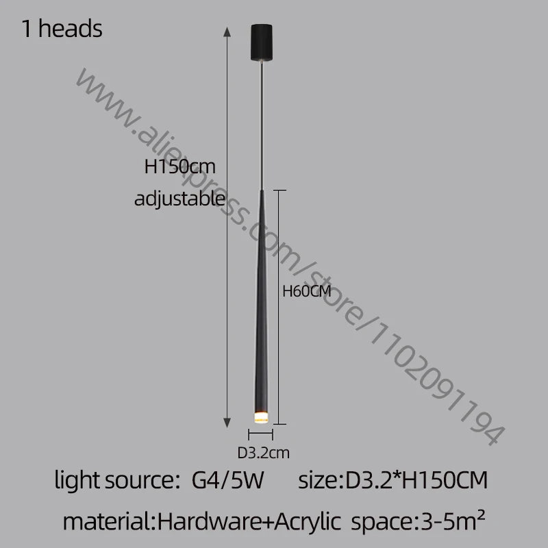 Modern Dining Room Chandelier Minimalist Design Living Room Kitchen Bedroom Light Study Cafe Led Bar Staircase Chandelier