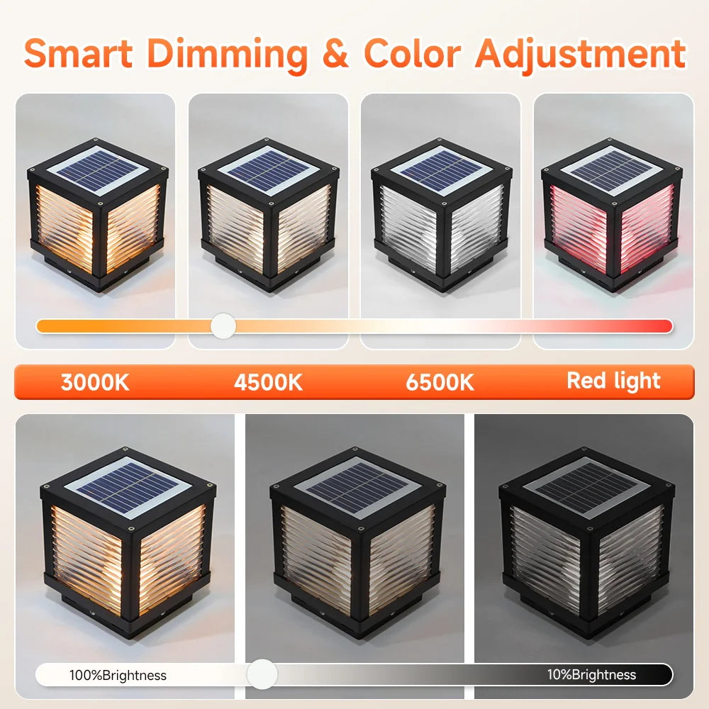 Outdoor Lighting Solar Garden Lights Installable Bulb Exterior Decoration Solar Lights for Patio Path Fence Sunlight Pillar Lamp