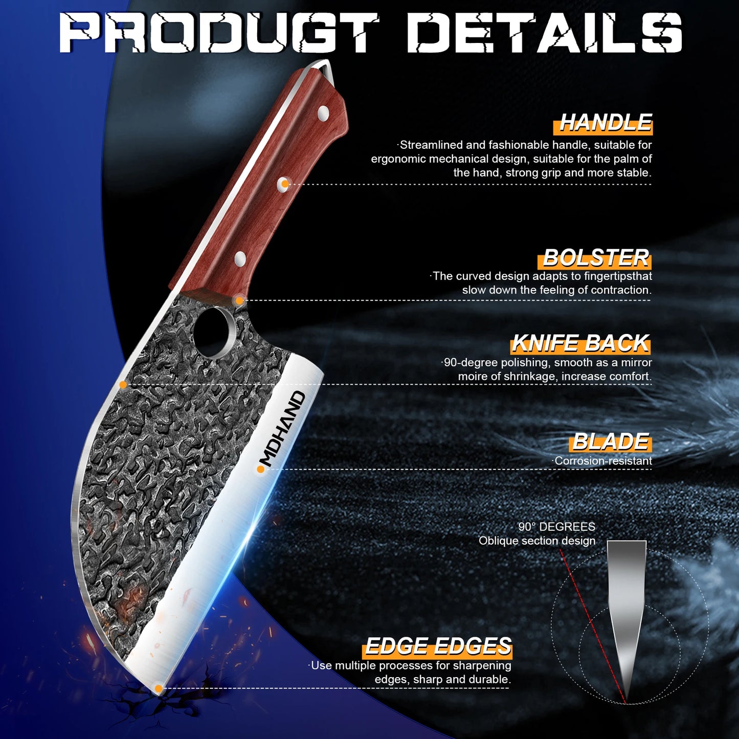 High Quality Forging Stainless Steel Hammer with Solid Wood