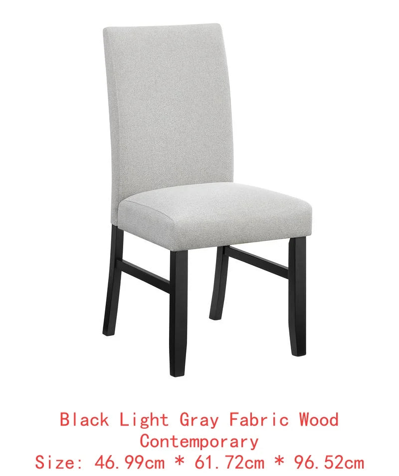 6-Pc Dining Set, White Rectangular Marble Tabletop, Dark Finish Base, Upholstered Chairs & Bench, Soft Wood Furniture for