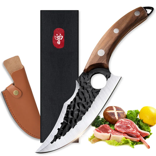 Forged Stainless Steel Kitchen Knives Non-slip Handle Fish Meat Cleaver Sharp Knives