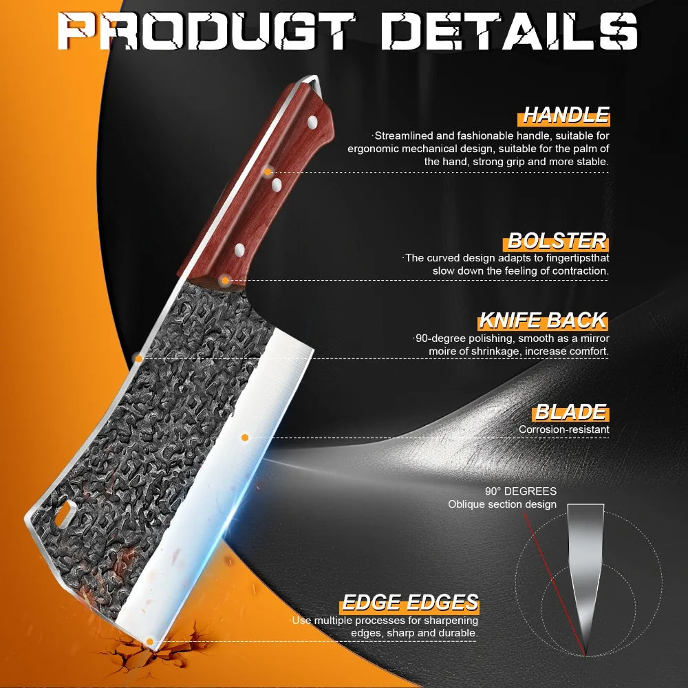 Japanese Kitchen Knife Hand Forged  Chopping Knife Corrosion-resistant