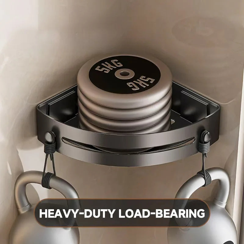 No-Drill Wall-Mounted Corner Shelf - ABS Storage Rack for Bathroom Sink and Toilet