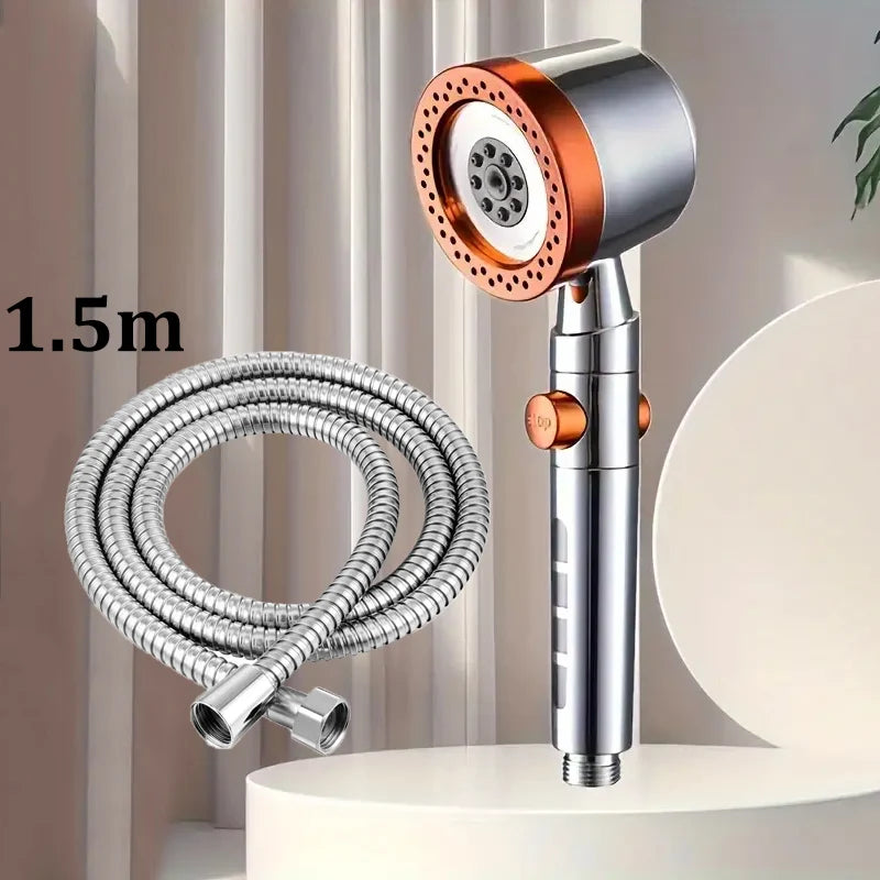 New High Pressure Water Saving Filter Shower Head 5 Modes Handheld Shower Head
