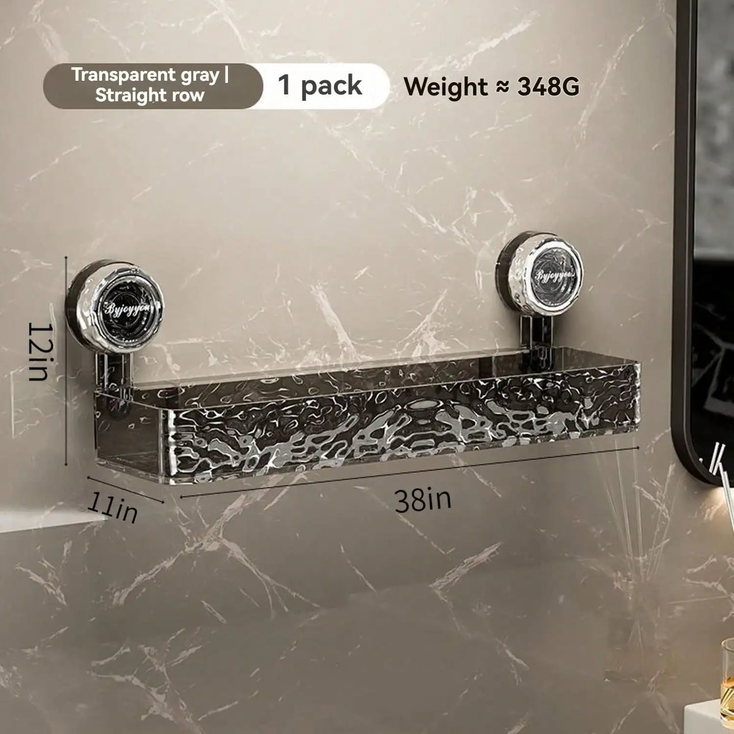 Shower Caddy, Suction Cup Shower Organizer Bathroom Removable Shower Basket Strong Suction