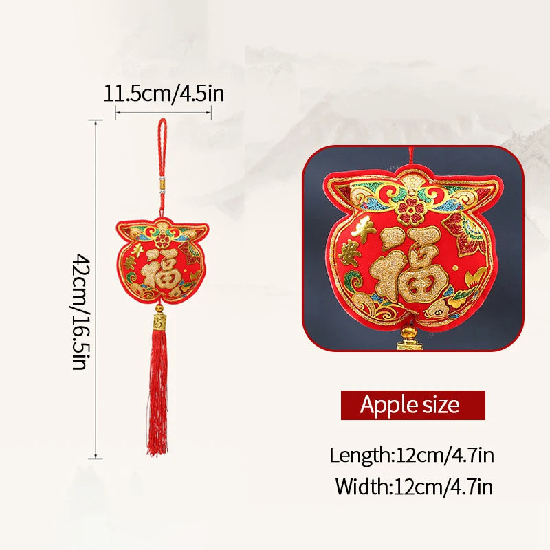Chinese New Year 2025 Decorations Chinese Spring Festival Hanging Pendant Door Wall Ornament Traditional Chinese Room Decoration