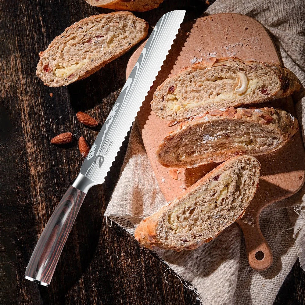 Kitchen Bread Knife Serrated Design