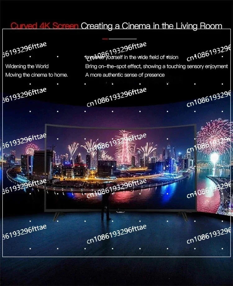 32 43 50 55 60 70 75 Inch Large Size Full High Definition LED TV 4k Smart TV Led Smart Curved Surface