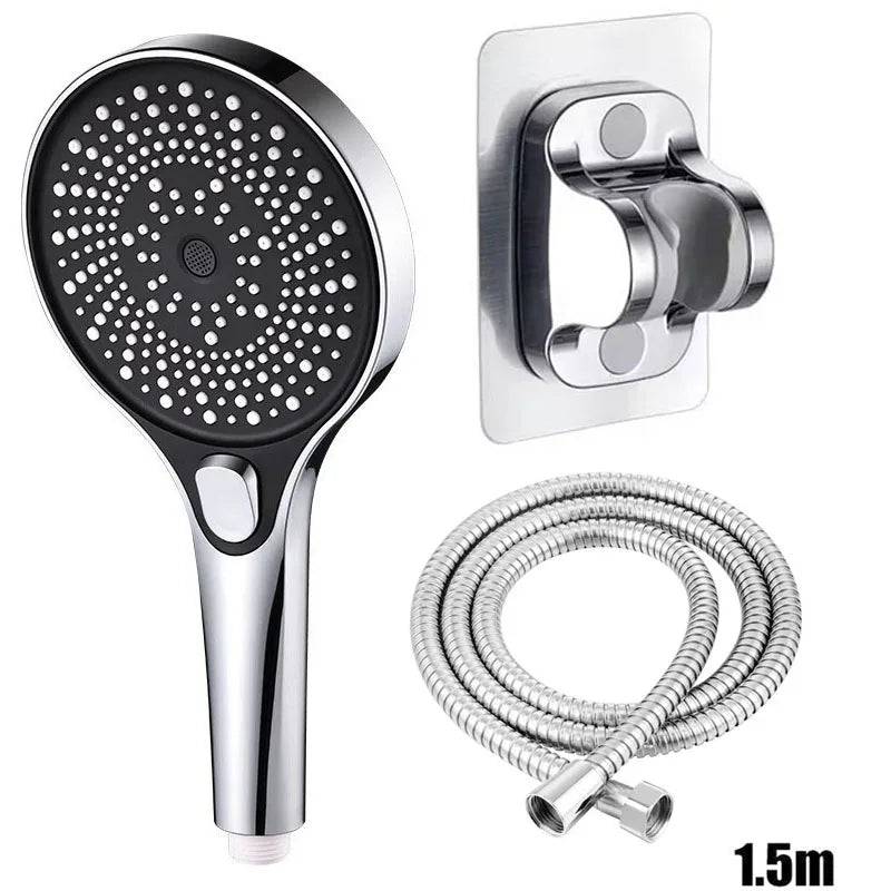 Large screen shower head 3-speed mode portable shower accessories bathroom supplies shower knob complete set
