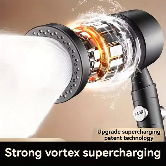 New High Pressure Water Saving Filter Shower Head 5 Modes Handheld Shower Head