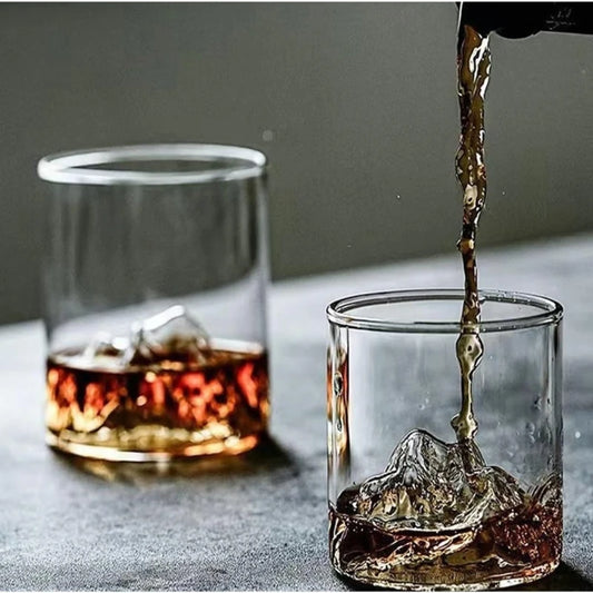 3D Landscape Cup Wine Whiskey Beer Tea Coffee Cup Glassware Mountain Crystal Glass