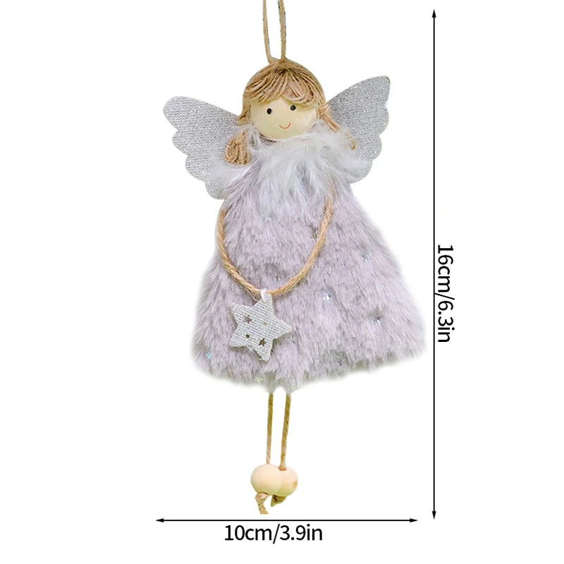 Christmas Decoration 2025 Christmas Tree Angel Hanging Pendants Hanging Ornaments Cute Angel Xmas Supplies Navidad Decor