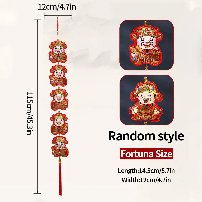 Chinese New Year 2025 Decorations Chinese Spring Festival Hanging Pendant Door Wall Ornament Traditional Chinese Room Decoration