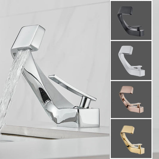 Single Handle Single Hole Fashion Wash Basin Sink Faucet Hot and Cold Bathroom Faucet Deck-mounted Faucet