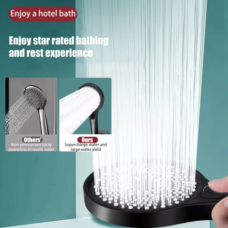 Large screen shower head 3-speed mode portable shower accessories bathroom supplies shower knob complete set