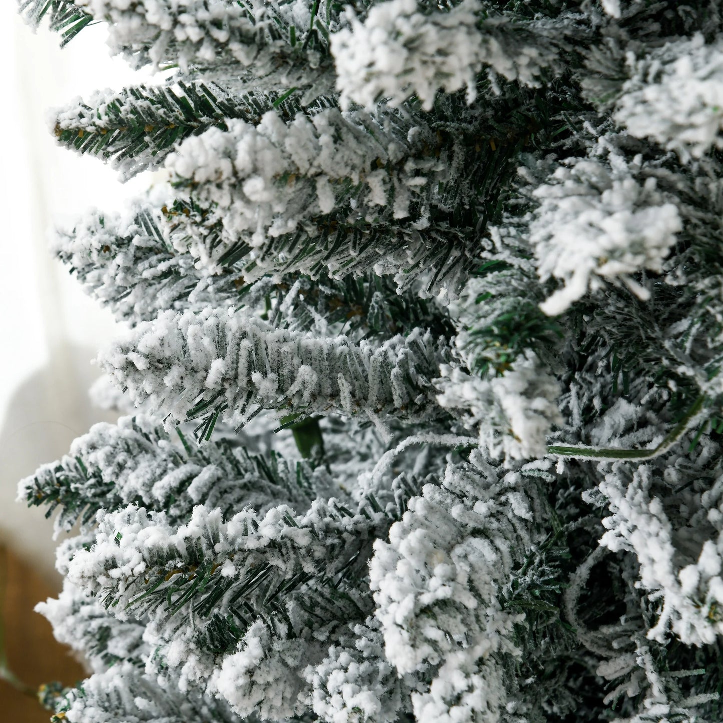 Homcom 7' Prelit Artificial Christmas Tree with Warm White Led Lights, Green