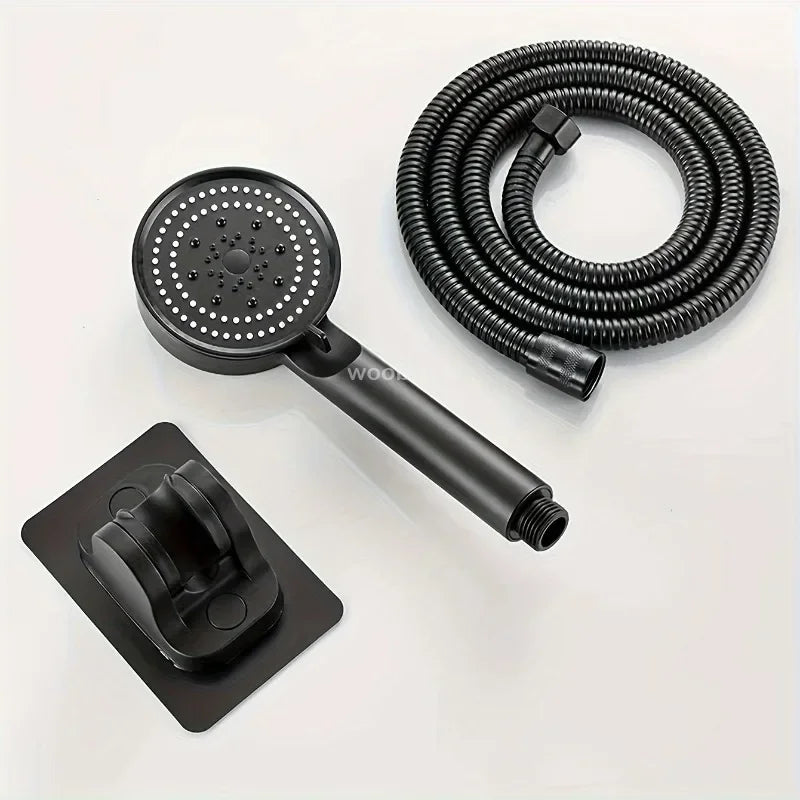 Bathroom Sink Faucet Head of A Shower High Pressure 5 Modes Adjustable with Hose Water Saving One-Key Stop Bathroom Accessories