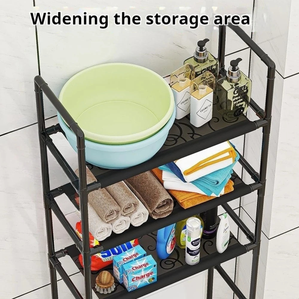 Floor Standing Storage Rack For Bathroom Increases Space Saving Multi Story Bathroom
