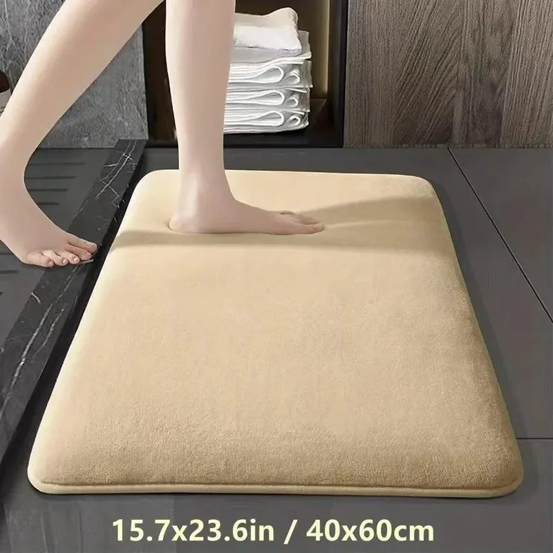 Absorbent Floor Mat Non Slip Bath Mat Anti Slip Coral Velvet Bathroom Floor Mat Door Mat Home Decoration