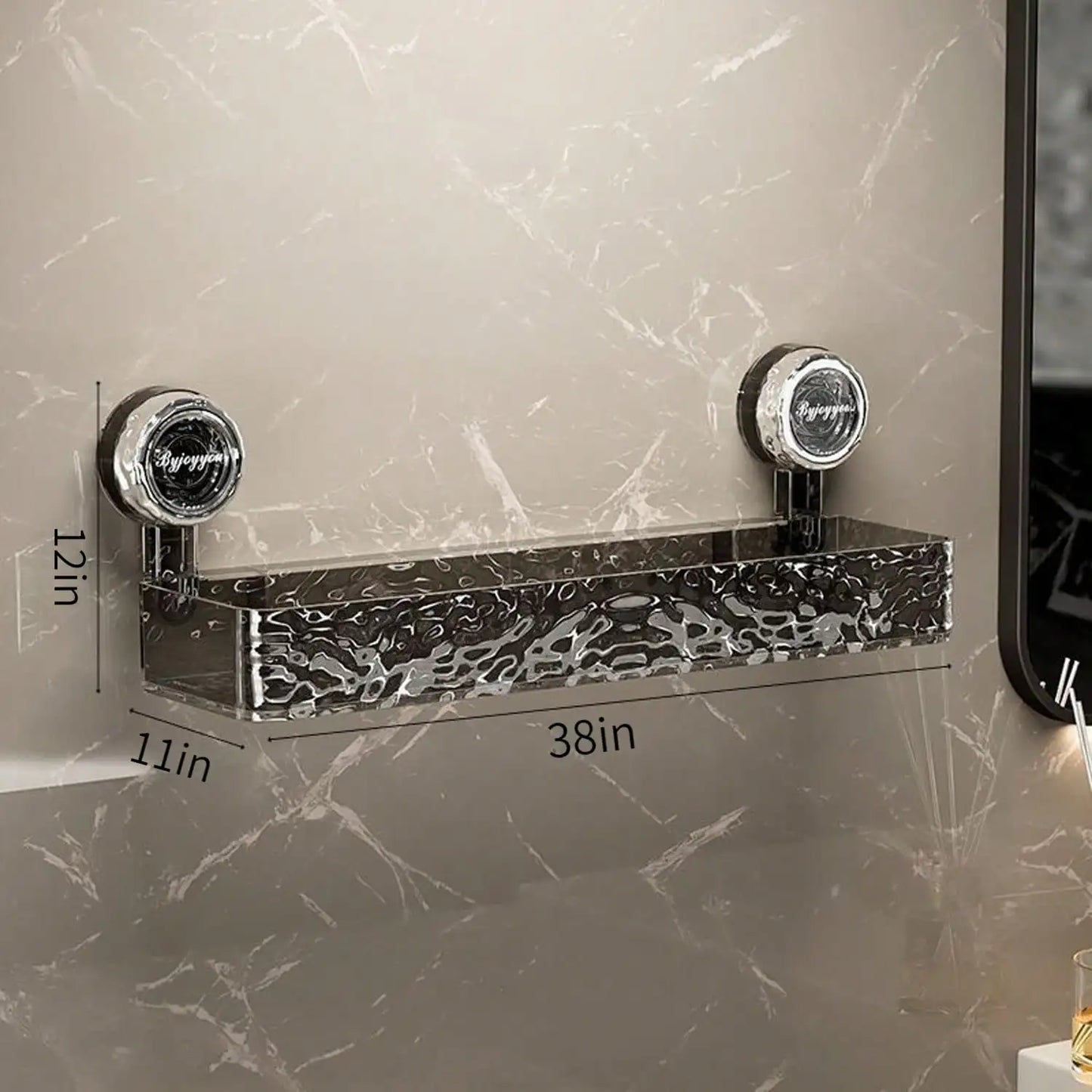 Shower Caddy, Suction Cup Shower Organizer Bathroom Removable Shower Basket Strong Suction