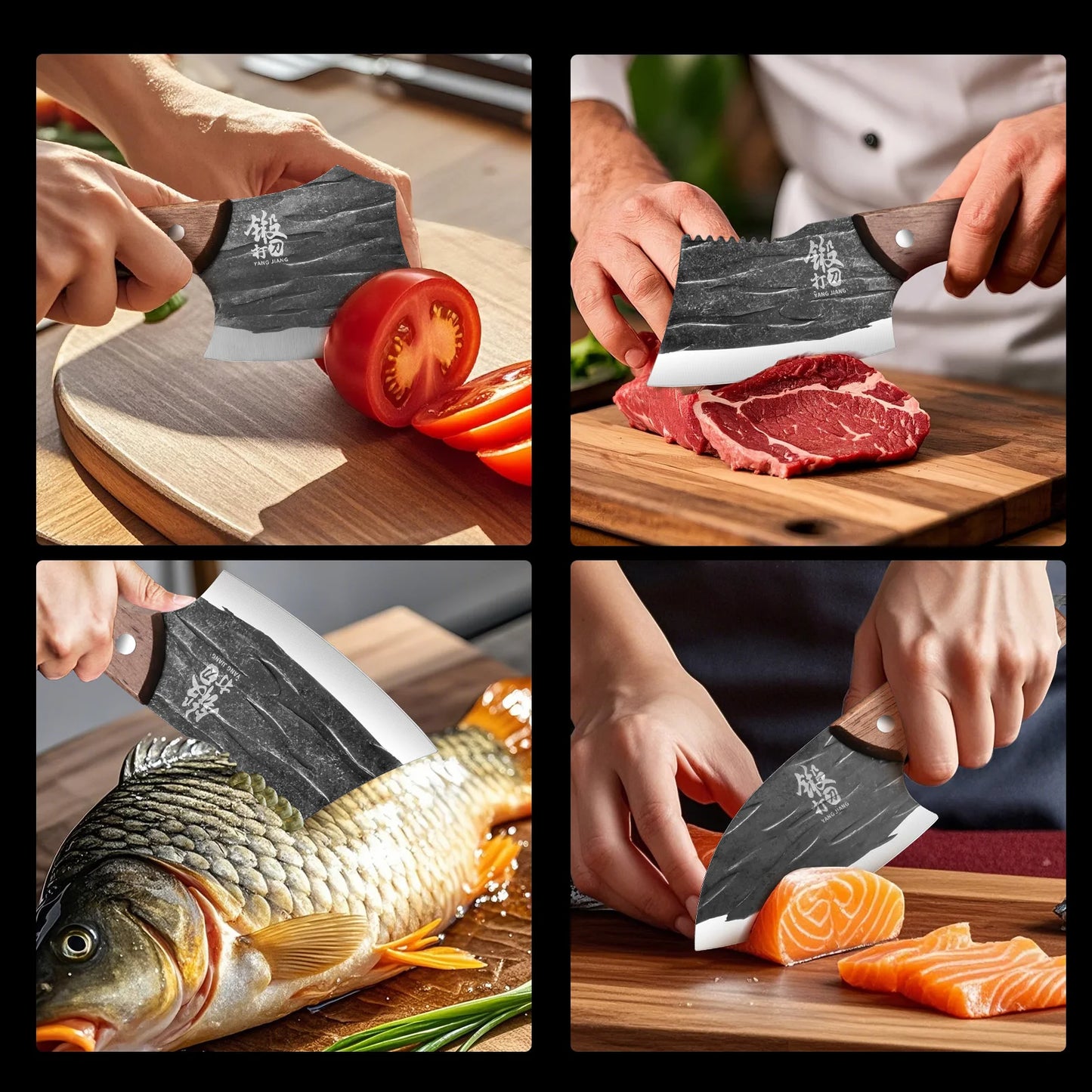 3-Piece Multi-Purpose Kitchen Knife Set - Serrated Utility Knives for Meat and Vegetable Slicing, girly kitchenware